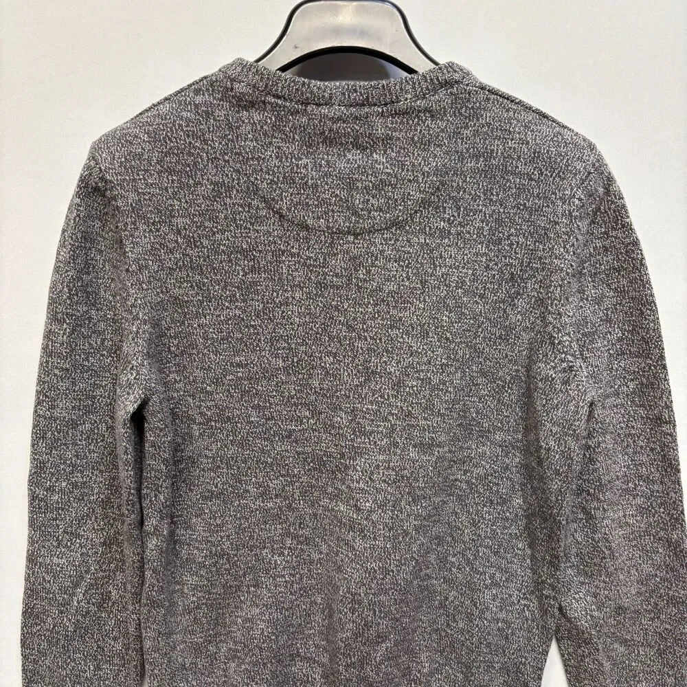 Woolovers Men 100% Cotton Pullover Knit Sweater Size Small Gray D064 -24